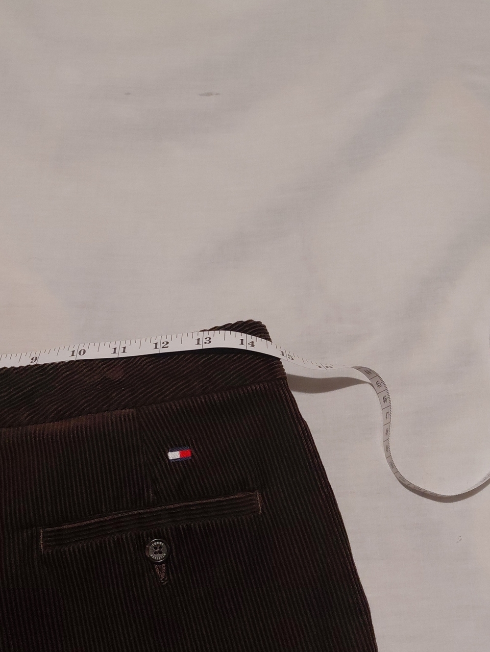 Women's Brown Tommy Hilfiger Corduroy Pants - Picture 3 of 7